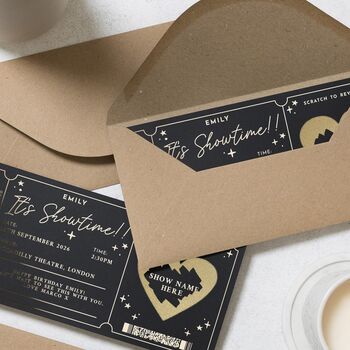 Personalised Theatre Show Ticket Scratch Gift Voucher, 7 of 9