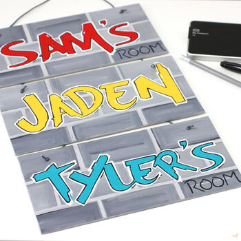 Personalised Graffiti Nickname Canvas Sign, 3 of 12