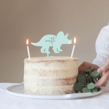 Personalised Dinosaur Birthday Cake Topper, 3 of 5