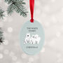 Personalised Sentimental Polar Bear Oval Ornament, thumbnail 1 of 5