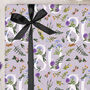 Three Sheets Of Floral 80th Birthday Wrapping Paper, thumbnail 2 of 2