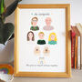 Personalised Family Portrait Hand Painted Print, thumbnail 1 of 3