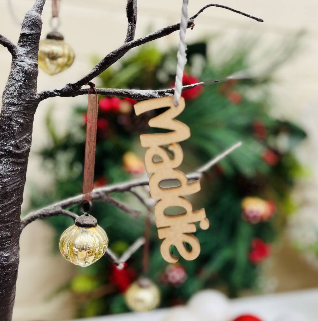 Christmas Tree Decoration Personalised Name Tag