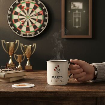 Darts Mug Gift “Darts Legend” – Darts Player Tea Coffee Cup, 2 of 5