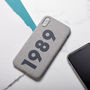 Personalised Significant Date Fabric iPhone Case, thumbnail 1 of 5