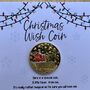 Christmas Wish Coin, Gold Plated Commemorative Coin, thumbnail 2 of 8