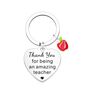 Personalised Thank Teacher Gift Steel Key Ring Set, thumbnail 2 of 3