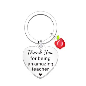 Personalised Thank Teacher Gift Steel Key Ring Set, 2 of 3