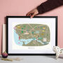 Map Of Porto Illustration Portugal Art Print, thumbnail 1 of 2