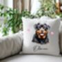 Personalised Rottweiler Hearts Cushion Cover Gift, thumbnail 1 of 2