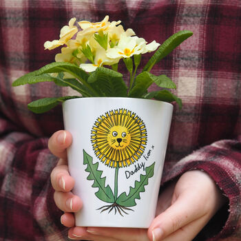 Personalised Daddy Lion Plant Pot Father's Day Gift, 3 of 5