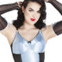 Retro Satin Non Wired Long Line Bra Bride Gift, thumbnail 12 of 12