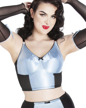 Retro Satin Non Wired Long Line Bra Bride Gift, 12 of 12