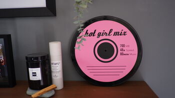 CD Disk Hot Girl Mix Upcycled 12' Lp Vinyl Record Decor, 6 of 9