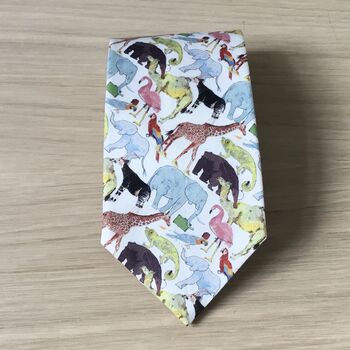 Liberty Tie/Pocket Square/Cuff Link In Animal Print, 2 of 4