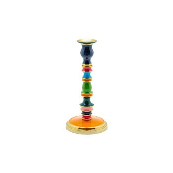 Multicolour Rings Aluminium Candlestick Holder, 2 of 3