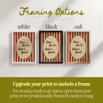 Dear Santa, Define Good Christmas Print, 5 of 7