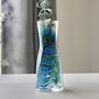 Peacock Feather Hand Painted Bud Vase, thumbnail 1 of 5