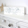 Personalised Silver Reindeer Wooden Block Sign, thumbnail 3 of 3