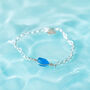 Cornish Sea Glass Bracelet Blue, thumbnail 4 of 7