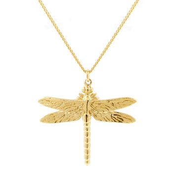 Dragonfly Necklace Silver/Gold Vermeil Plated, 2 of 7
