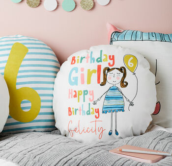 Children's Personalised Birthday Cushion, 4 of 5