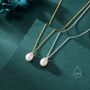 Natural Droplet Pearl Necklace In Sterling Silver, thumbnail 4 of 12