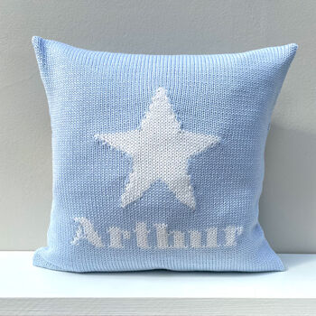 Personalised Knitted Star Cushion, 9 of 11