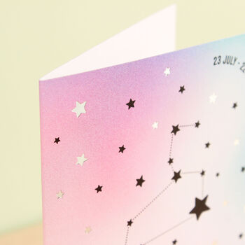 Leo Star Sign Constellation Birthday Card, 4 of 7