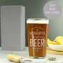 Personalised Wonderful Time For A Beer Pint Glass Gift Boxed – Funny Christmas Gift Idea, thumbnail 1 of 4