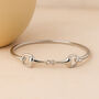 Small Sterling Silver Snaffle Bangle, thumbnail 1 of 7