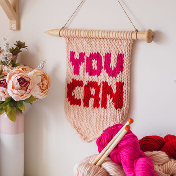 'You Can' Wall Hanging Knitting Kit, 2 of 10