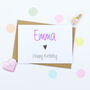 Personalised Happy Birthday Name Card, thumbnail 2 of 3