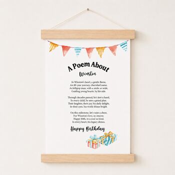Personalised 80th Birthday Gift Print Special Poem, 2 of 10