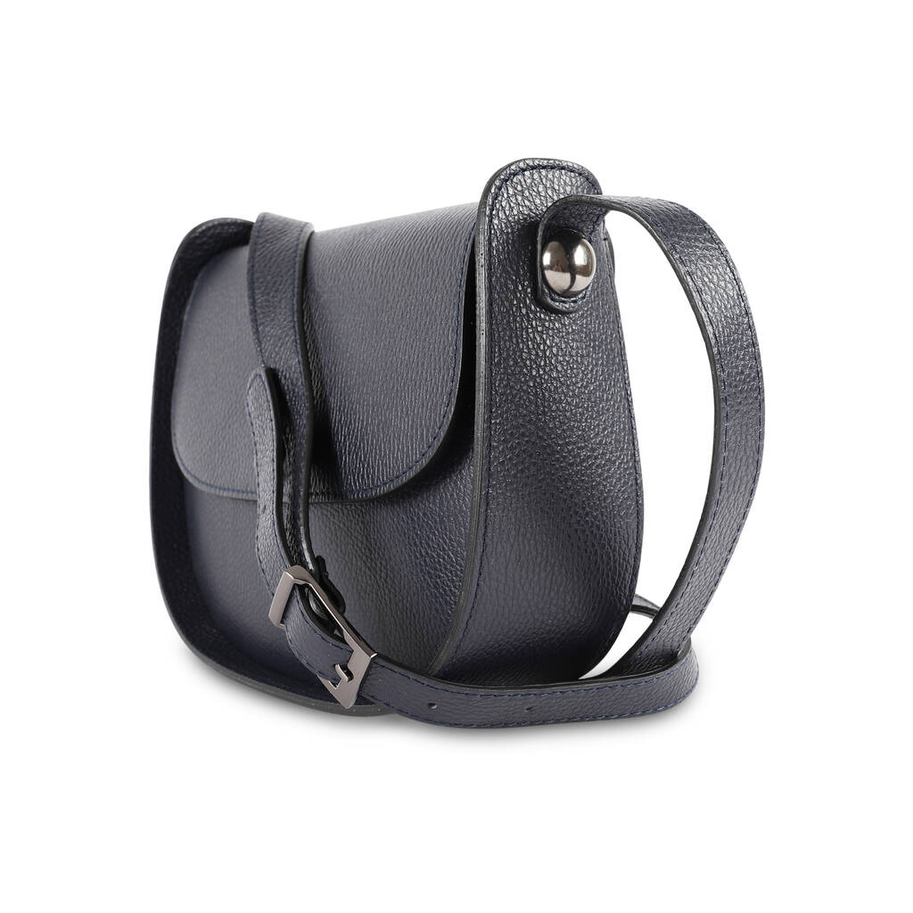 navy blue crossbody bag leather