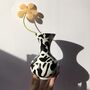 Cow Print Hand Painted Flute Vase, thumbnail 1 of 8