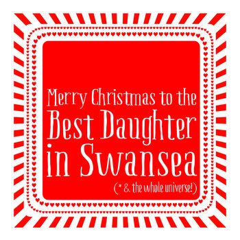Personalised Best Daughter Christmas Card, 3 of 3