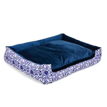 The Richmond Blue And White Floral Pet Bed, 7 of 11