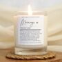 Wedding Gift Marriage Definition Scented Candle, thumbnail 1 of 6