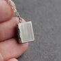 Silver Stripe Book Locket Necklace, thumbnail 3 of 8