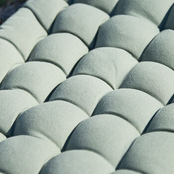 Olive Green Padded Garden Mattress Cushion, 3 of 5