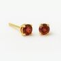 9ct Gold January Garnet Birthstone Stud Earrings, thumbnail 1 of 4