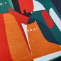 Abstract Cats Pillow Cover With Multicoloured On Black, thumbnail 2 of 7