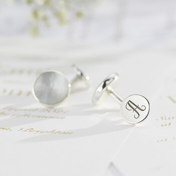 Personalised Mother Of Pearl Cufflinks, 6 of 8