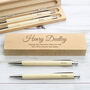 Personalised Wooden Pen And Pencil Set, thumbnail 6 of 11