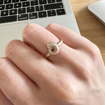 Solid Gold Ammonite Ring, 3 of 3