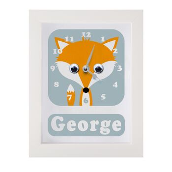 Personalised Children's Fox Clock, 6 of 10