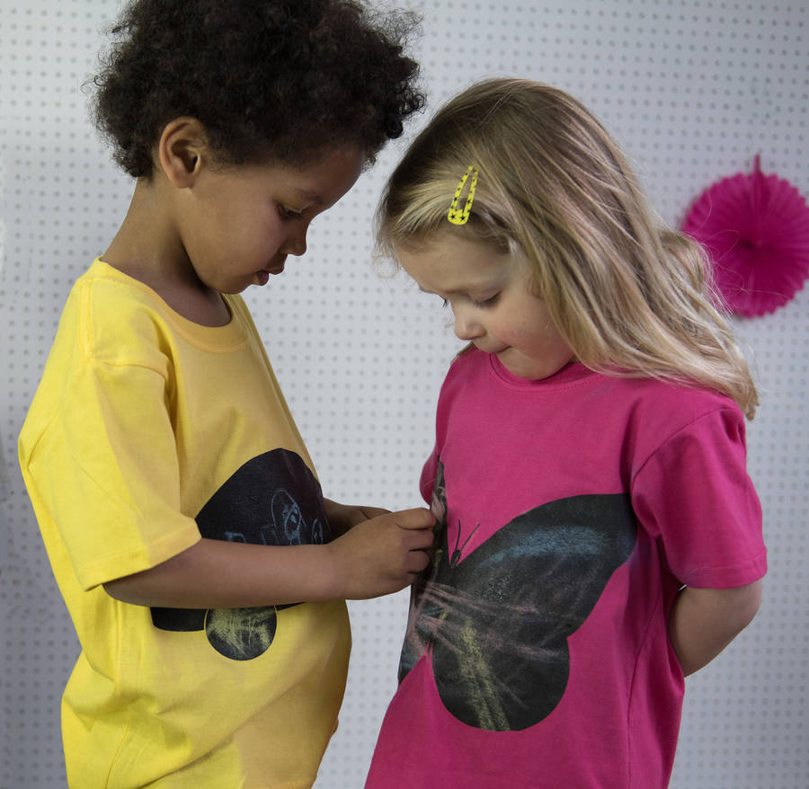 Kids Chalkboard Tee Shirt Age 7-8 128cm Grey Marl Personalise Craft project  