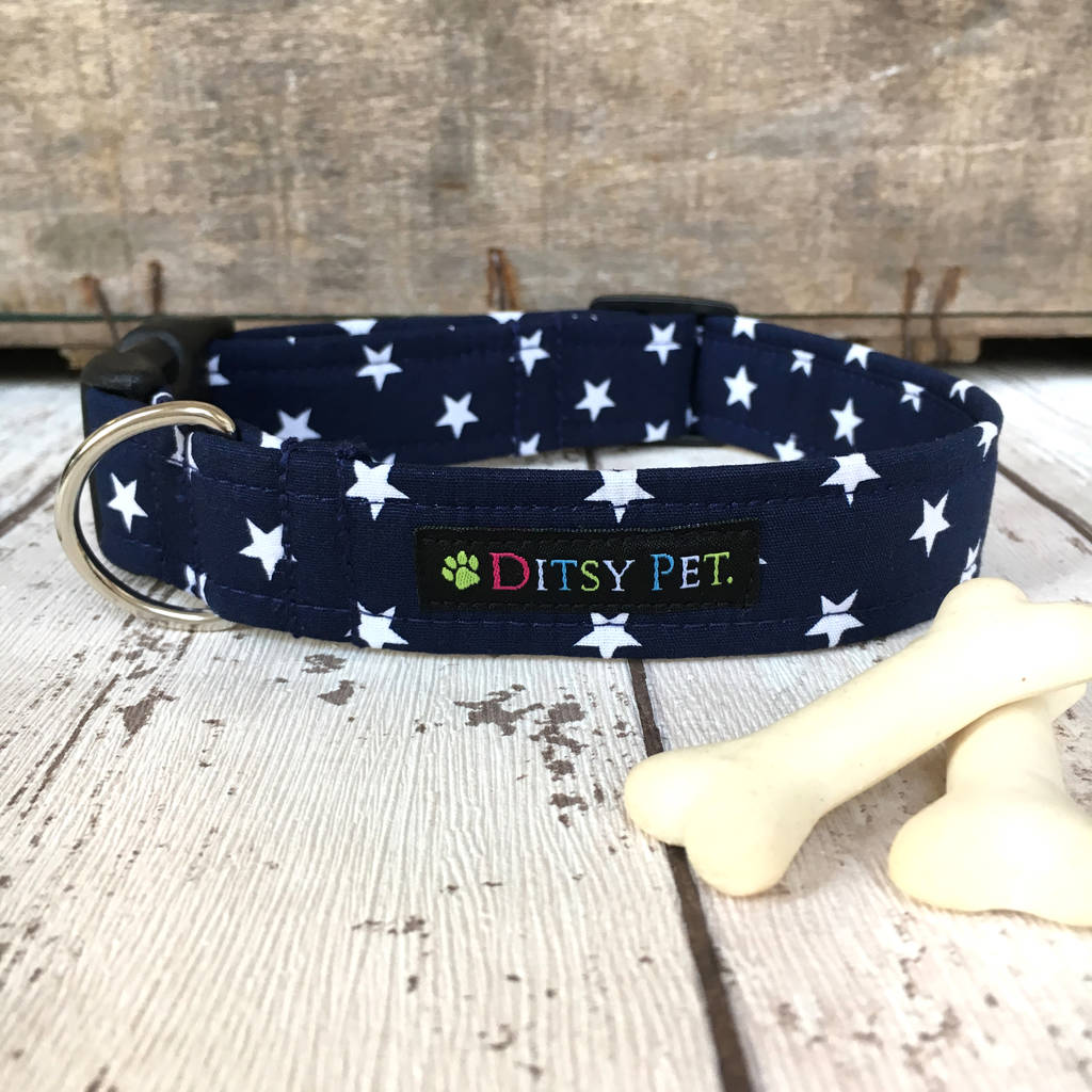 Midnight Star Navy Dog Collar, 1 of 4
