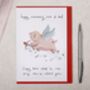 Pig Mum And Dad Anniversary Card, thumbnail 1 of 2